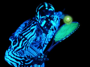 Speedminton bei Nacht