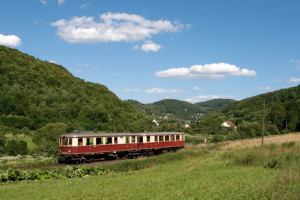 Bahnreise durch das Gebirge